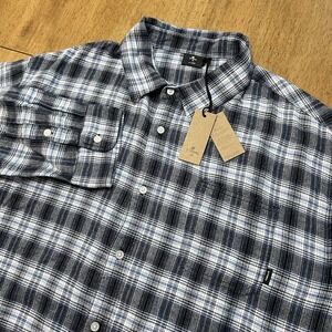 Thrills Friendly Service Flannel Long Sleeve Men's XXL‎ Button Up Shirt Blue $85